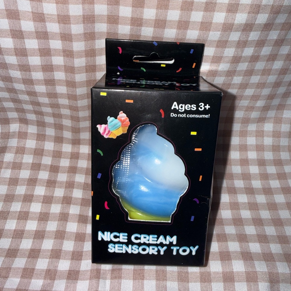 Viral Nice Cream Squishy Sensory Fidget Toy - Blue -Brand New